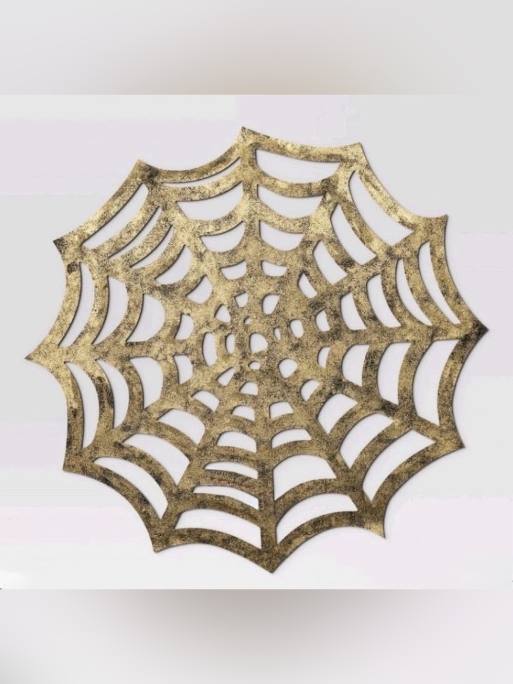 Set of 6 Gold Spiderweb Party Placemat - Decorative Halloween Table Threshold